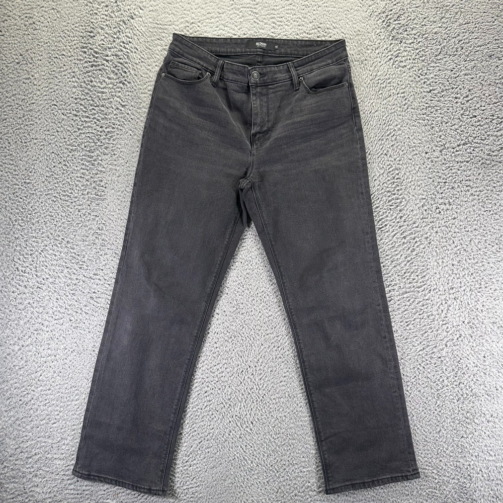 Hudson Jeans Women's 10 Black Cotton Denim Straight Leg Travel Workwear Stretch